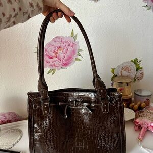 Vintage y2k Liz Clairborne Brown Leather bag!